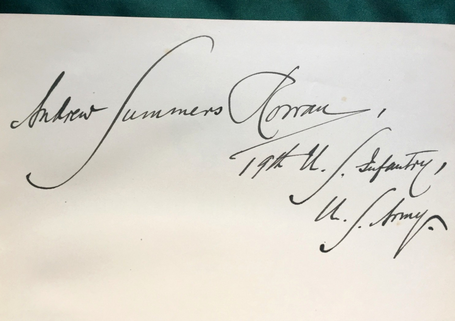 SIGNED by ANDREW SUMMERS ROWAN - Message to Garcia Hero - Railway Survey 1895