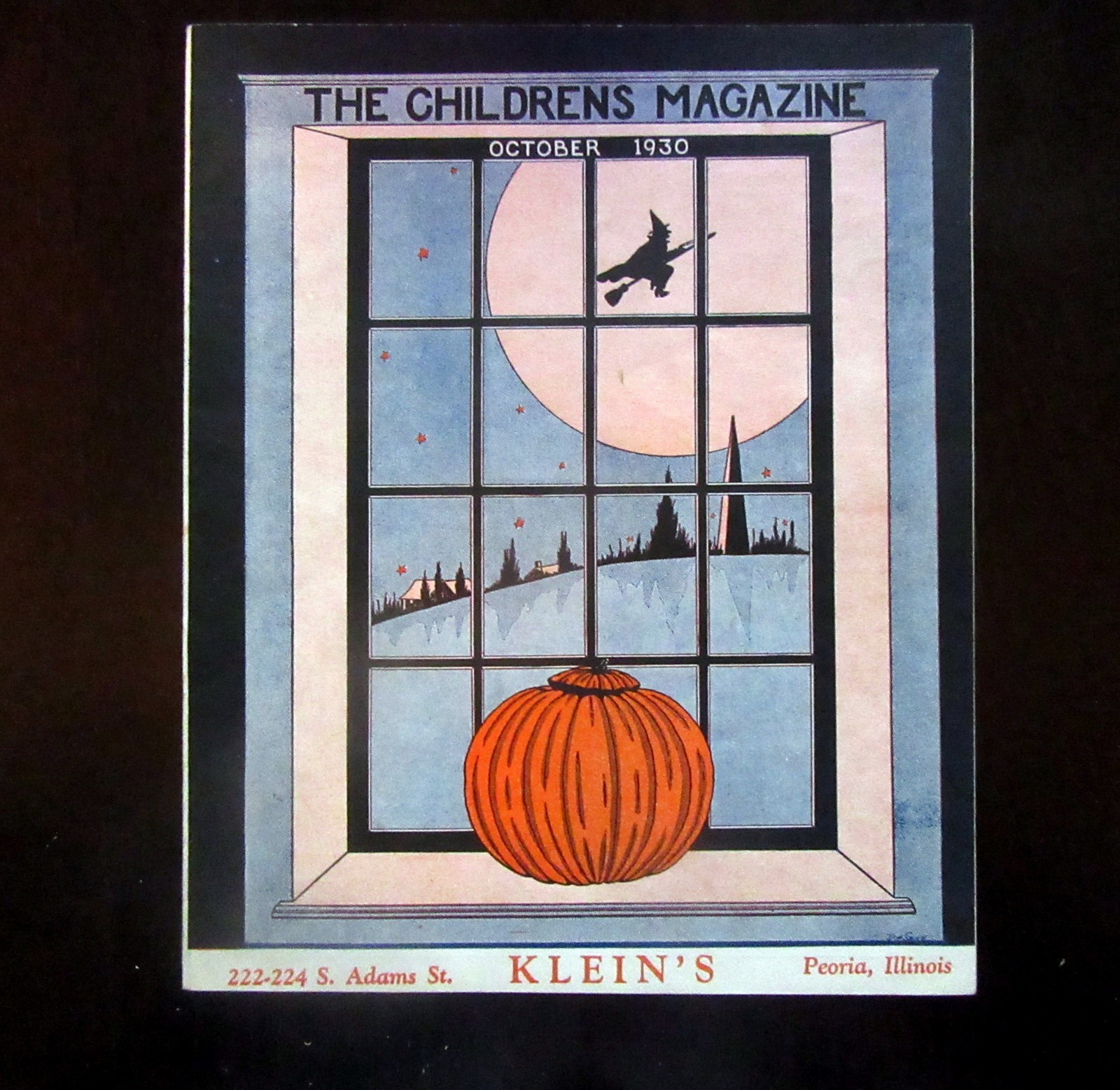 Very Rare 1930s 1930 The Childrens Magazine for Halloween Peoria, Illinois Store