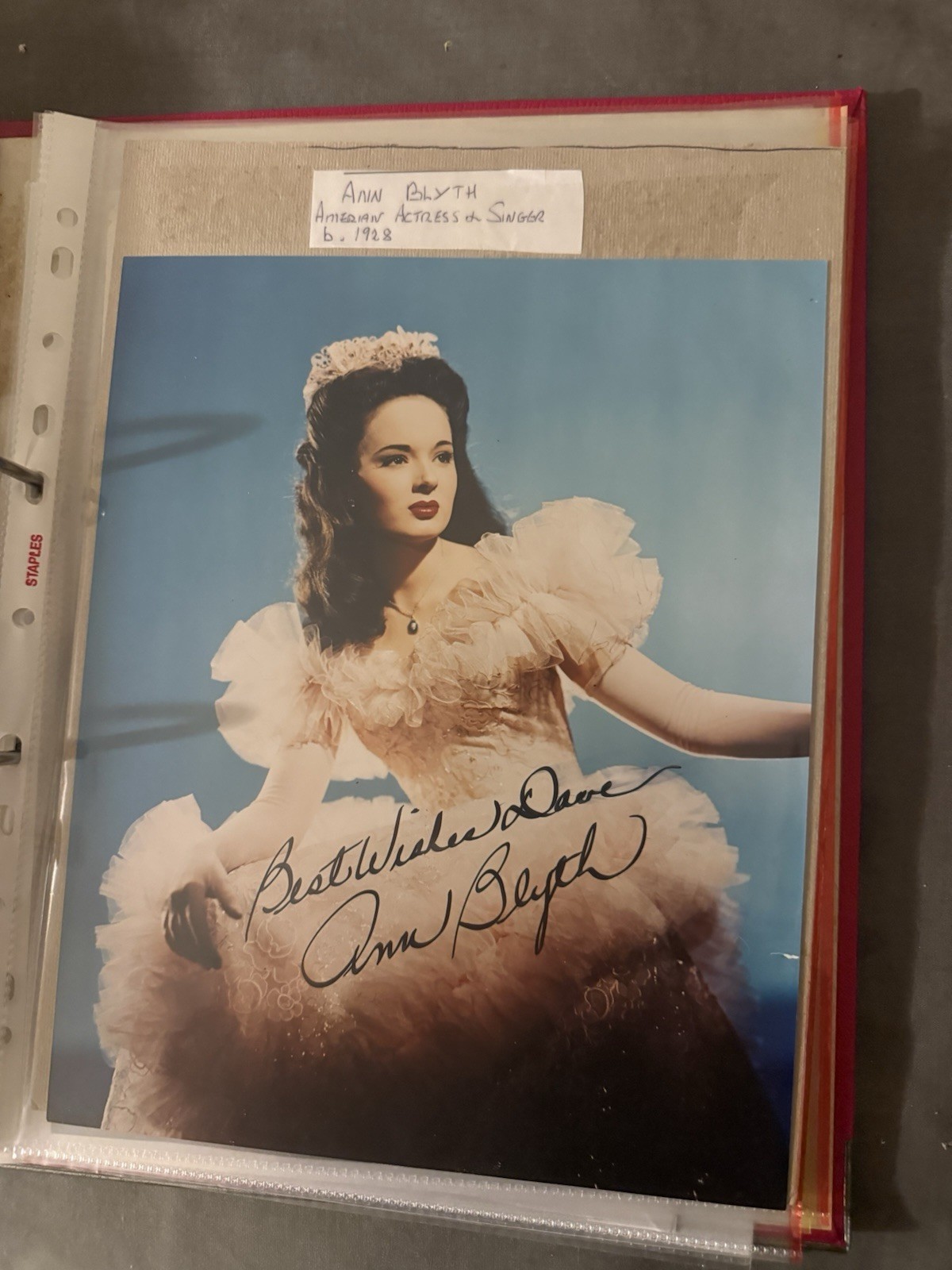 Ann Blyth Signed Picture