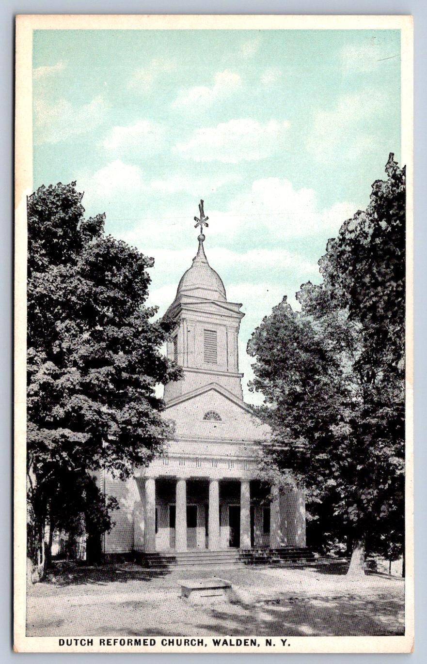 K63/ Walden New York Postcard c1910 Dutch Reformed Church 356