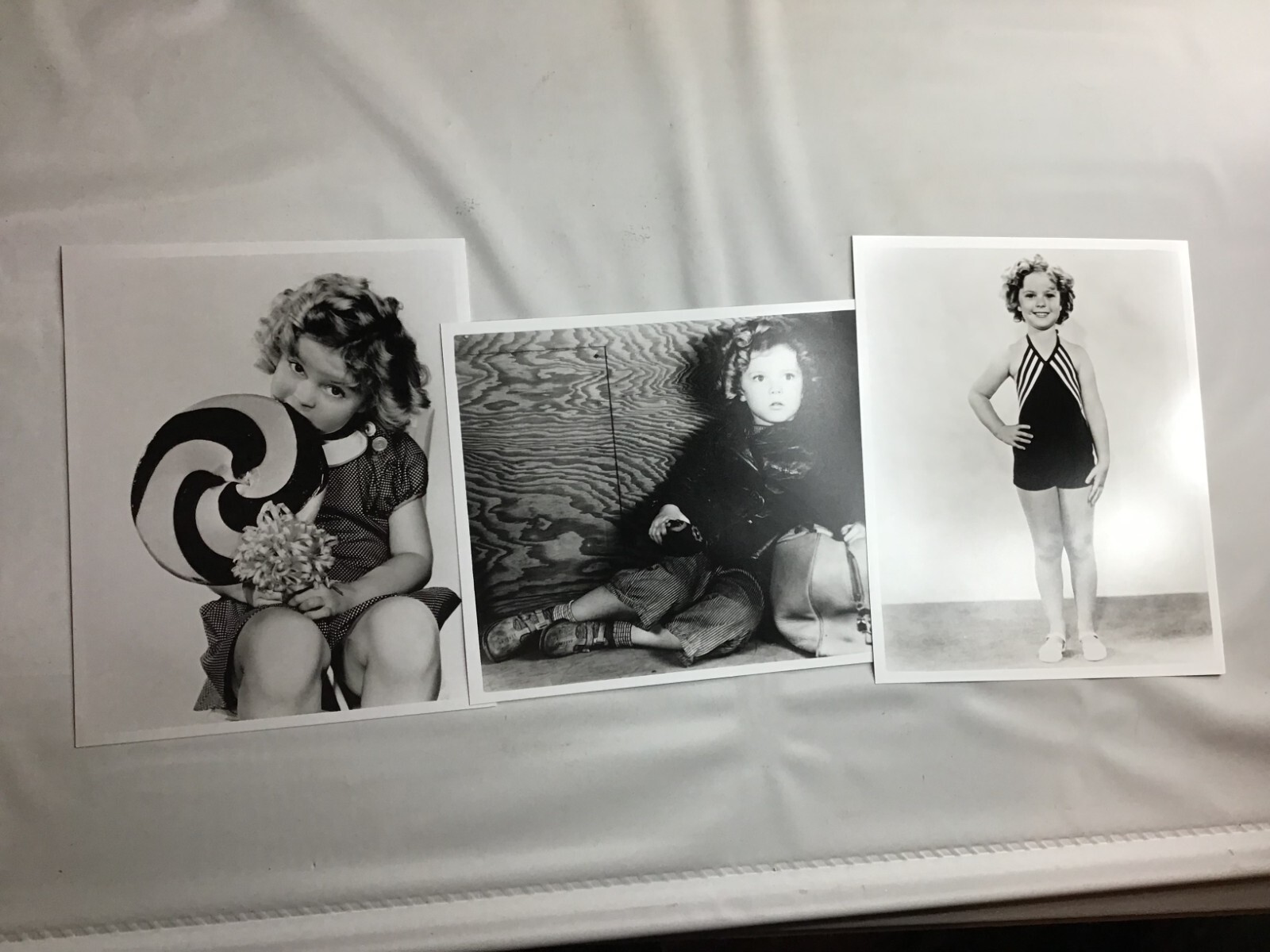 3  Shirley Temple 8x10 Black & White  Photo\'s