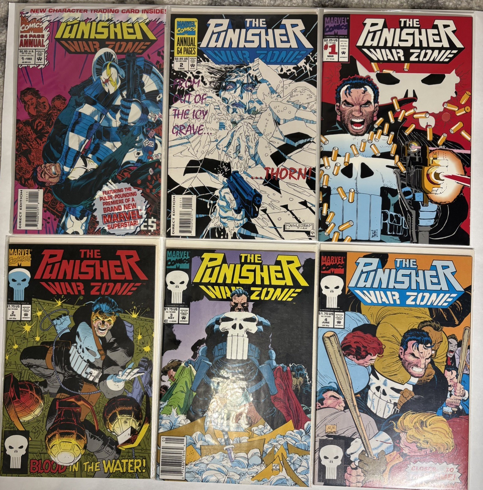 Complete Set Punisher War Zone 1-41 w Annuals 1992 NM BOARDED Romita Jr Full Run