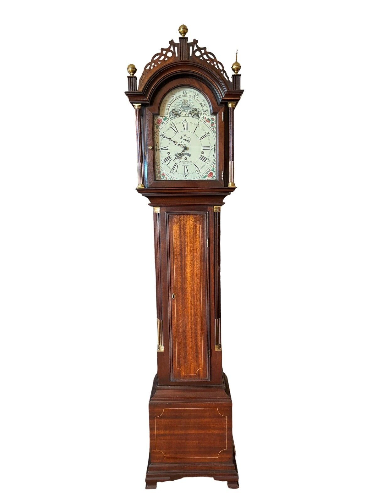 Aaron Willard Boston Sligh Furniture Tall Clock Grandfather Clock Moon Phase