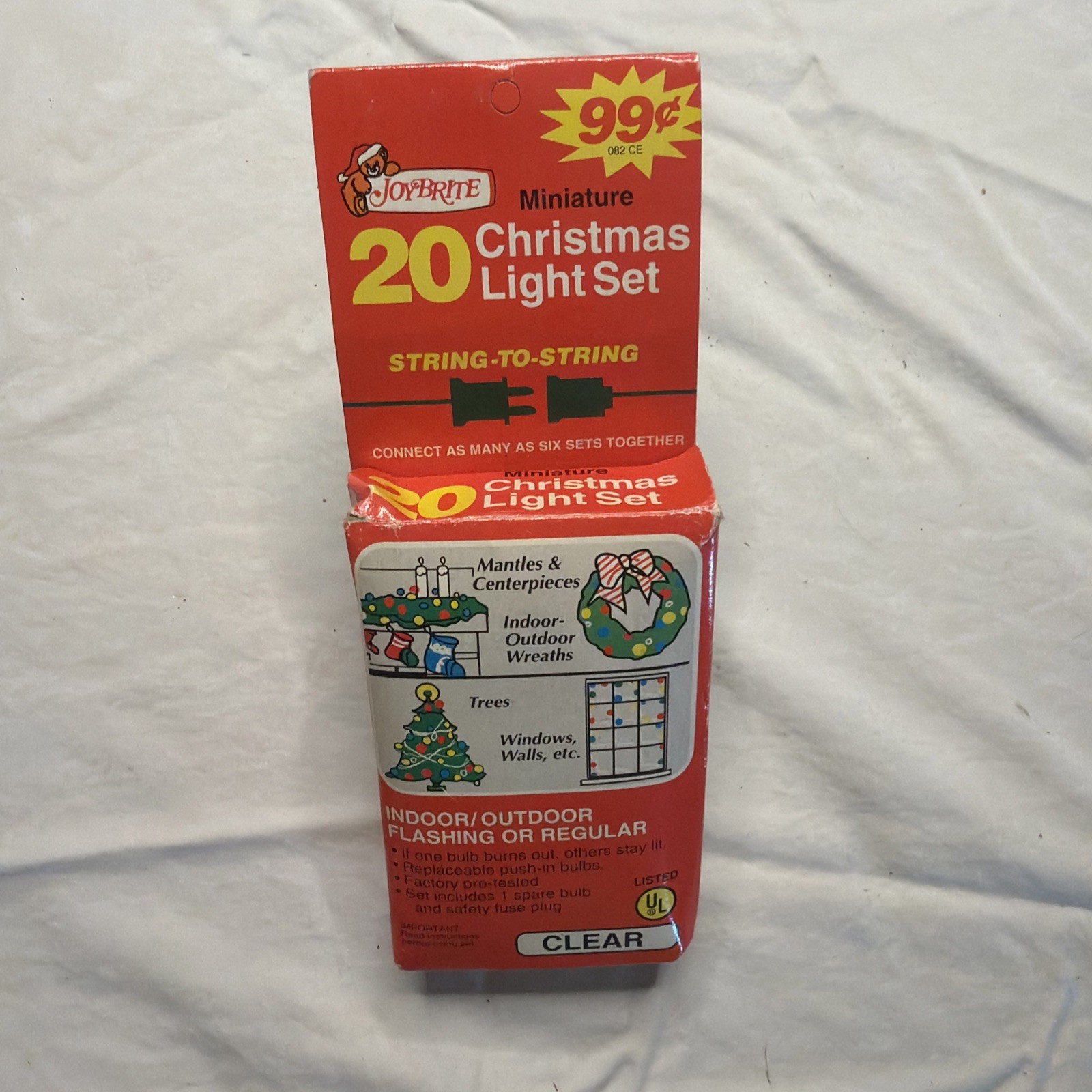 VTG NOS Joybrite Miniature Christmas Light Set 20 lights Christmas  Lights #359