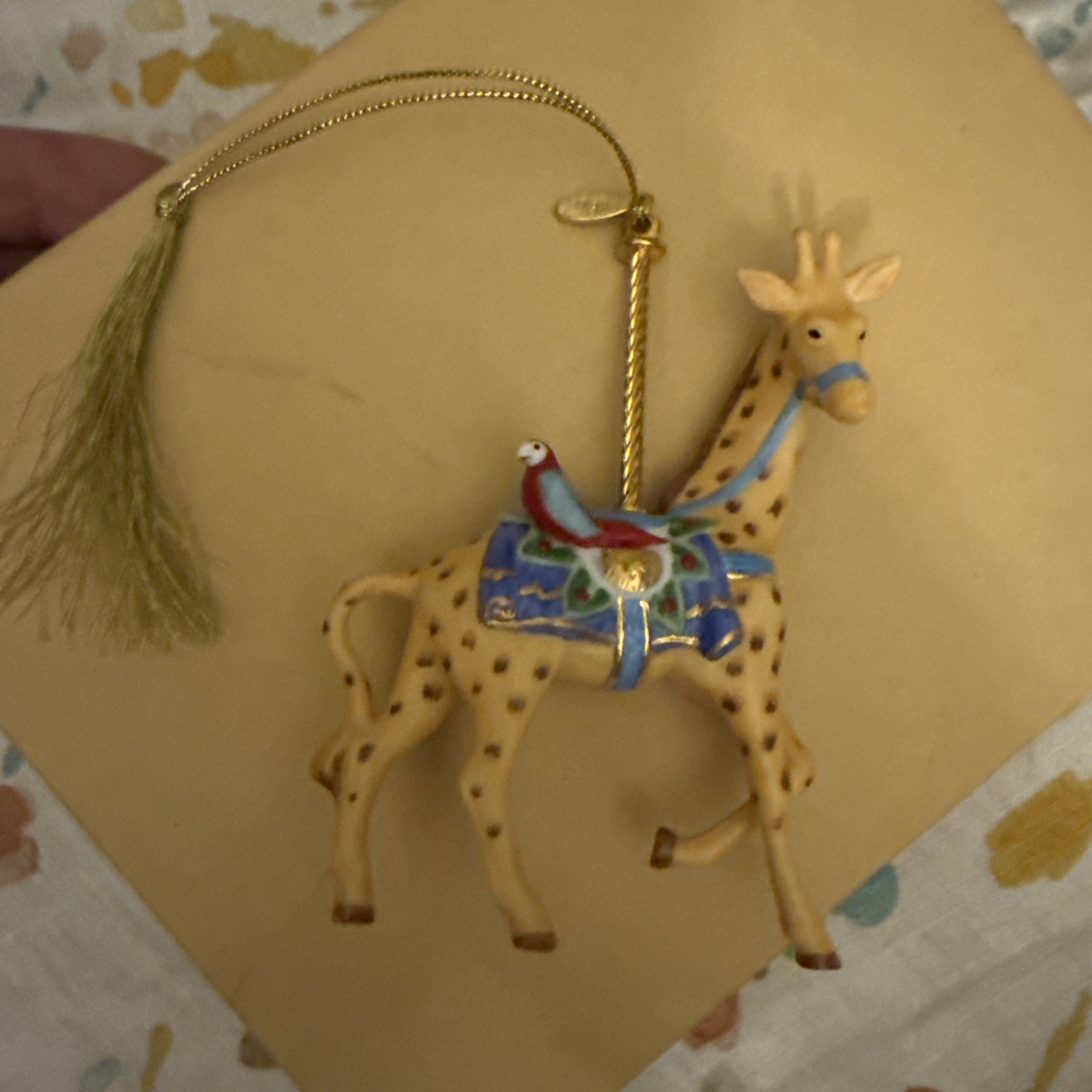 RARE 2001 LENOX Porcelain CAROUSEL ANIMALS Christmas Ornament GIRAFFE & PARROT RARE 2001 LENOX Porcelain CAROUSEL ANIMALS Christmas Ornament GIRAFFE & PARROT