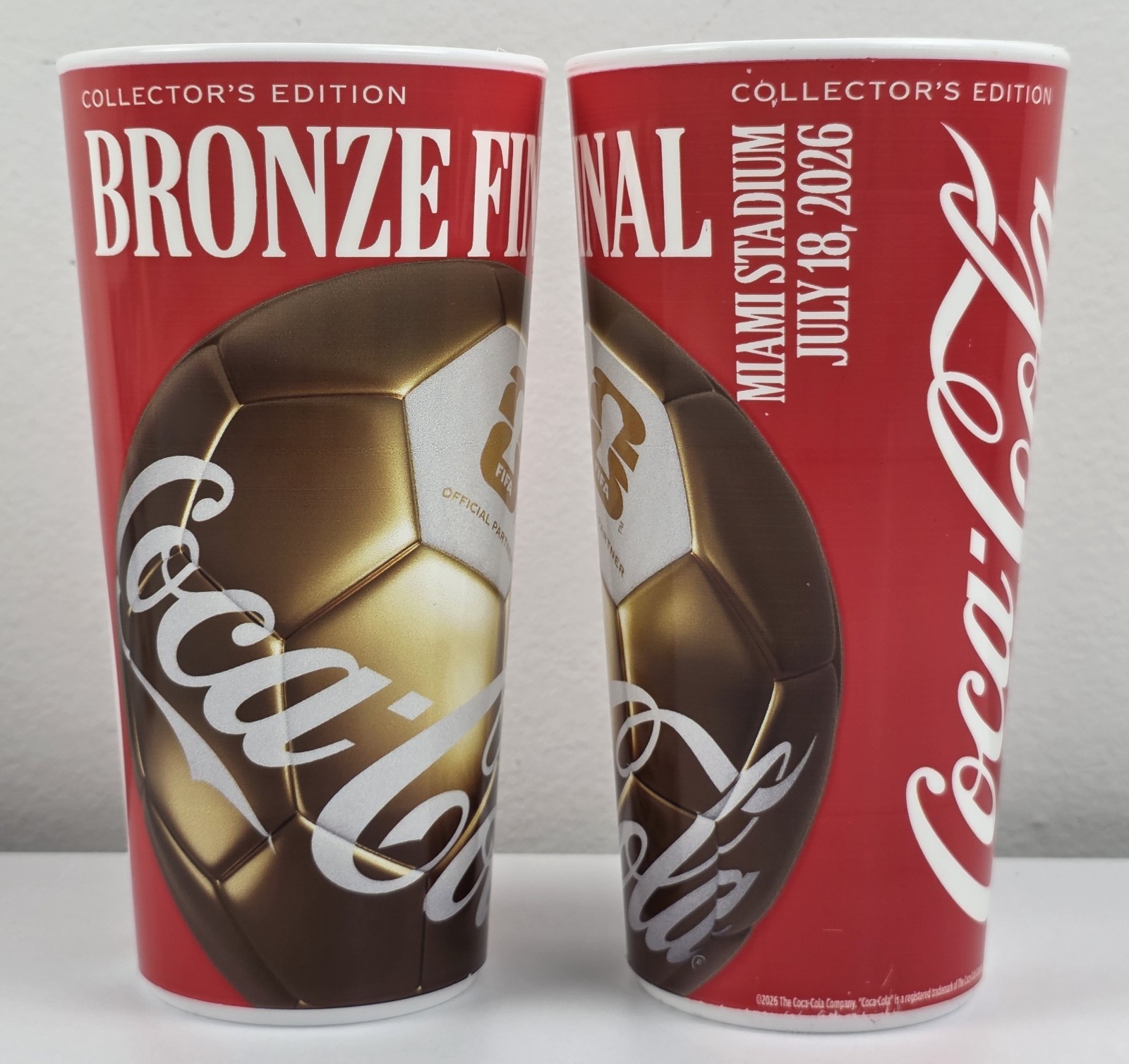 NEW 2026 Coca-Cola FIFA World Cup Bronze Final Collector\'s Cup Miami Stadium