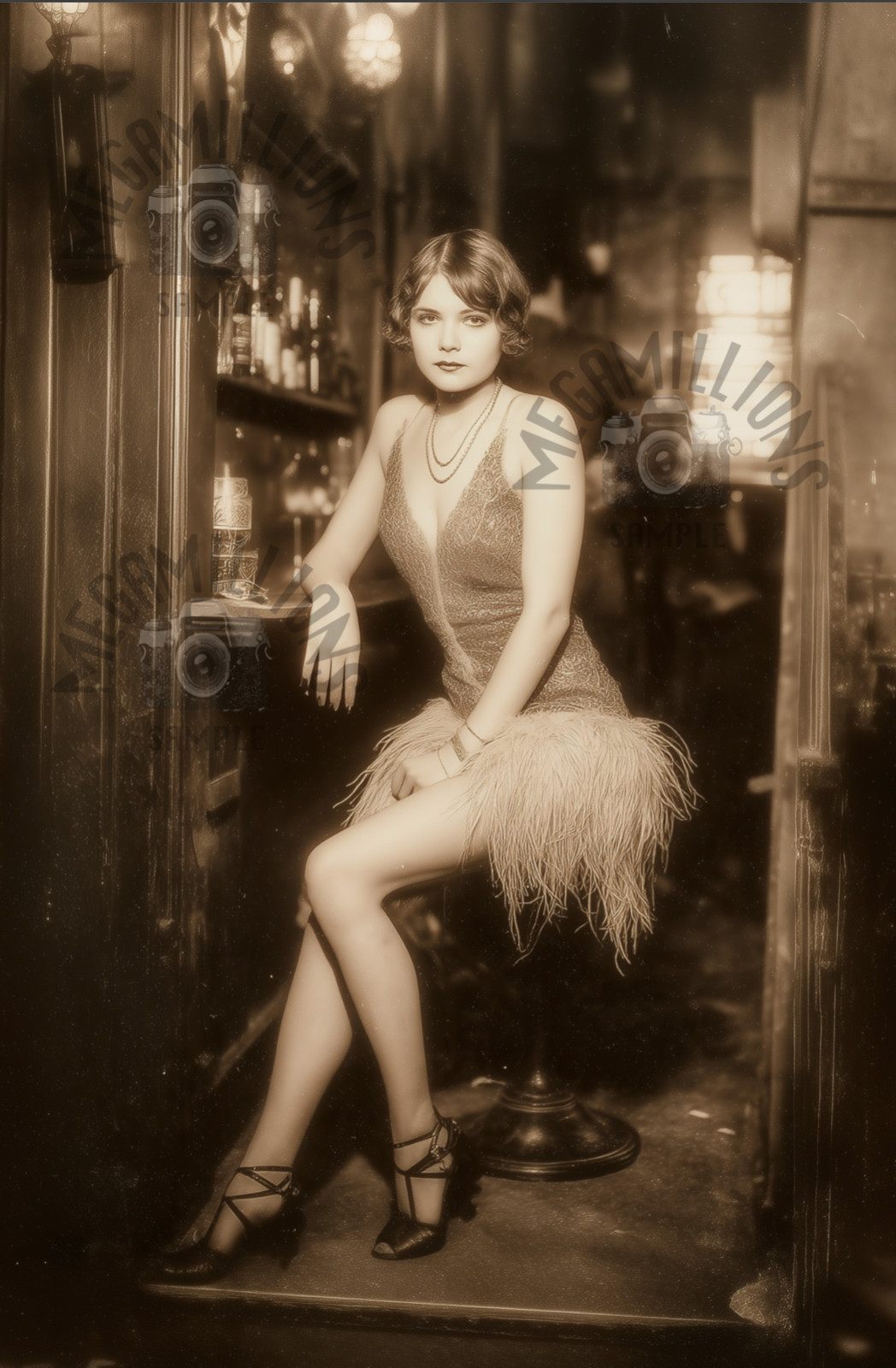 Roaring Twenties Vintage 1920's Photo of Flapper Woman in Speakeasy 80 Gatsby Roaring Twenties Vintage 1920's Photo of Flapper Woman in Speakeasy 80 Gatsby