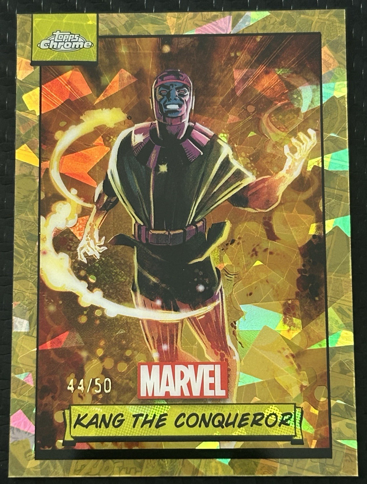 2024 Topps Chrome Marvel Kang the Conqueror #086 Serial #44/50 Gold 2024 Topps Chrome Marvel Kang the Conqueror #086 Serial #44/50 Gold