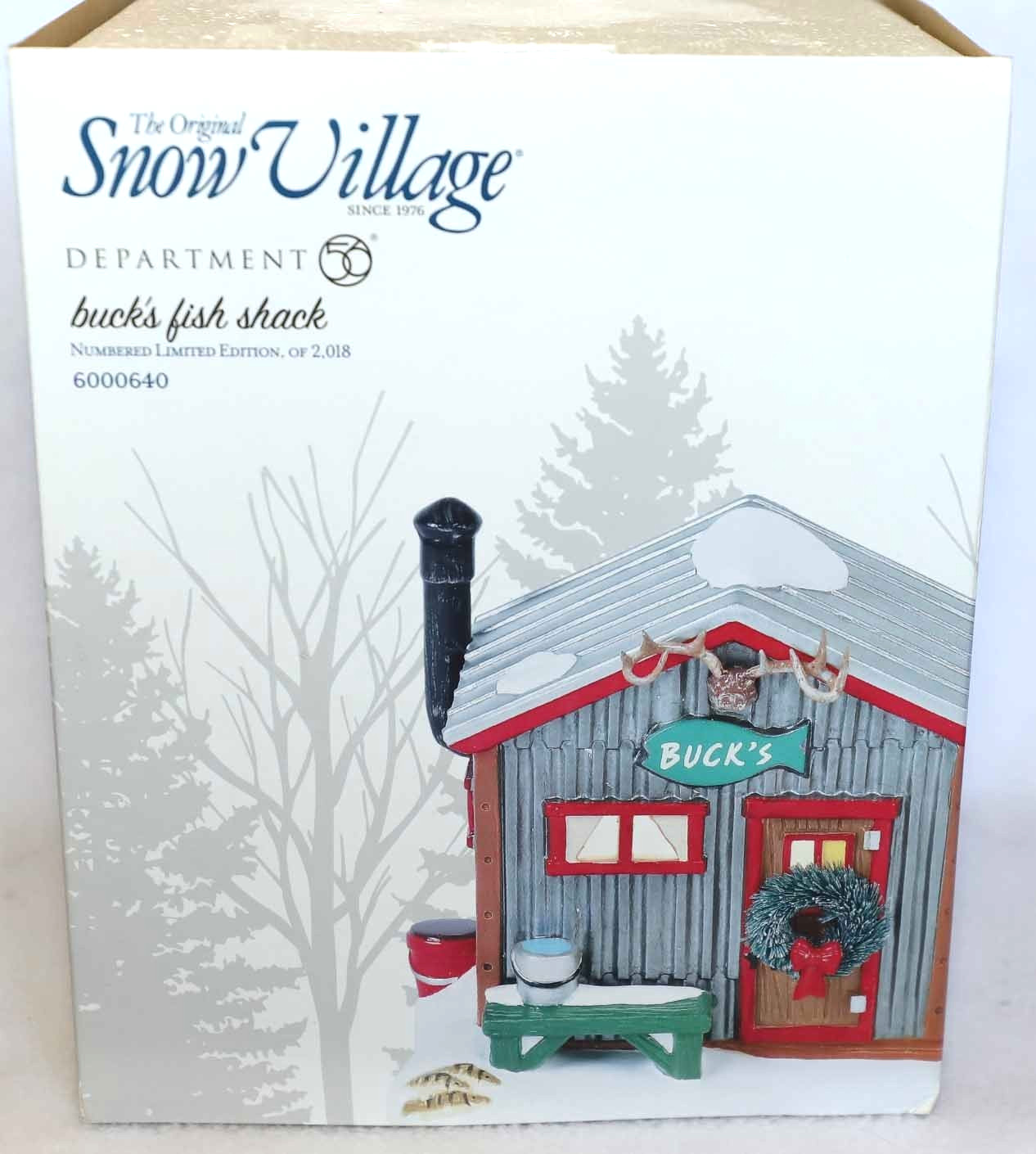 DEPT 56 BUCK\'S FISH SHACK 6000640 SNOW VILLAGE CHRISTMAS