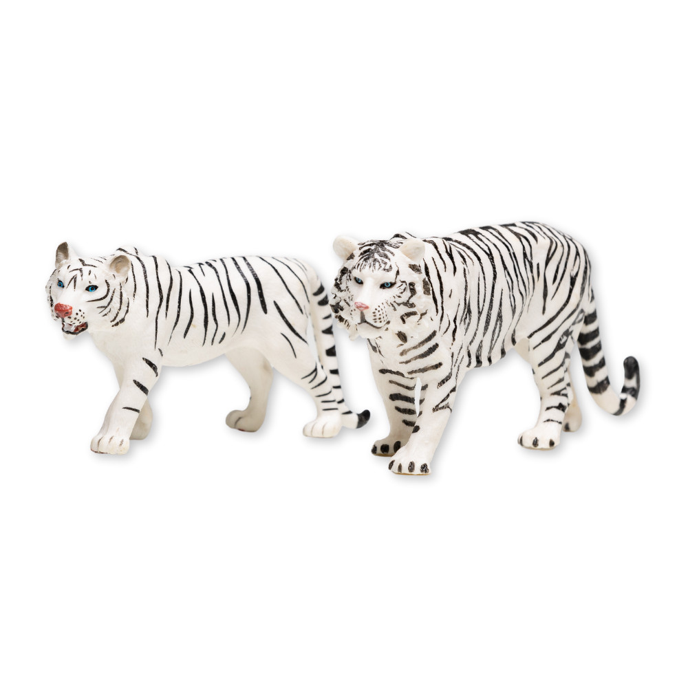 ZAGA Toys White Bengal Tigers, Realistic Animals for hands on play, hand painted ZAGA Toys White Bengal Tigers, Realistic Animals for hands on play, hand painted