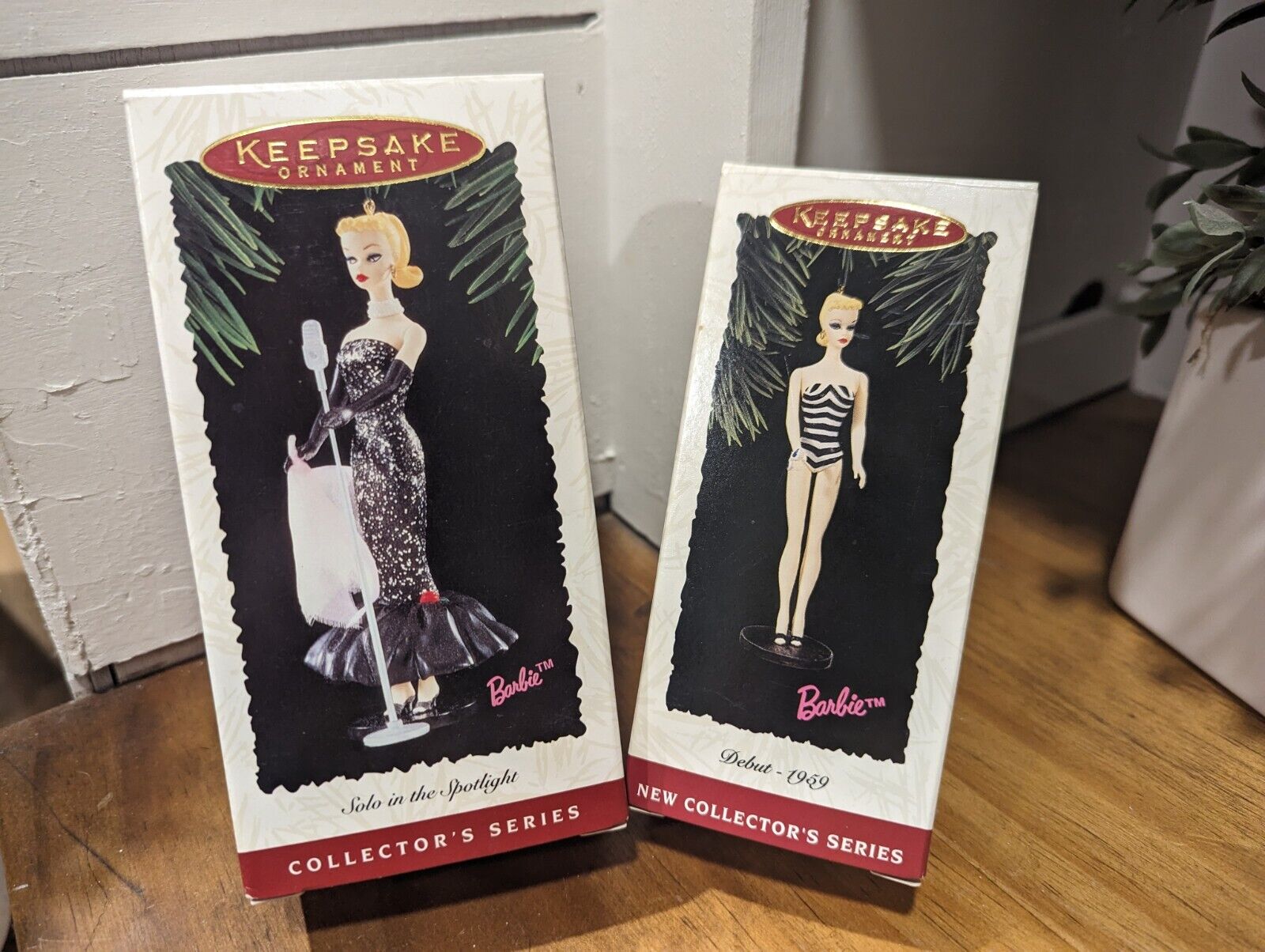 Hallmark 1995, 1996 Vintage Barbie Keepsake Ornaments