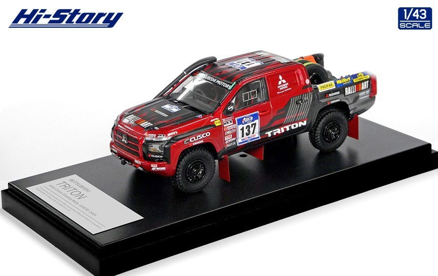 Hi Story HS541 Mitsubishi Triton AXCR Asia Cross Rally 1/43 scale model car