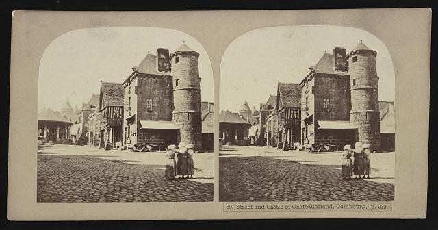 Photo:Street and Castle of Chateaubriand, Combourg, (p. 279.)
