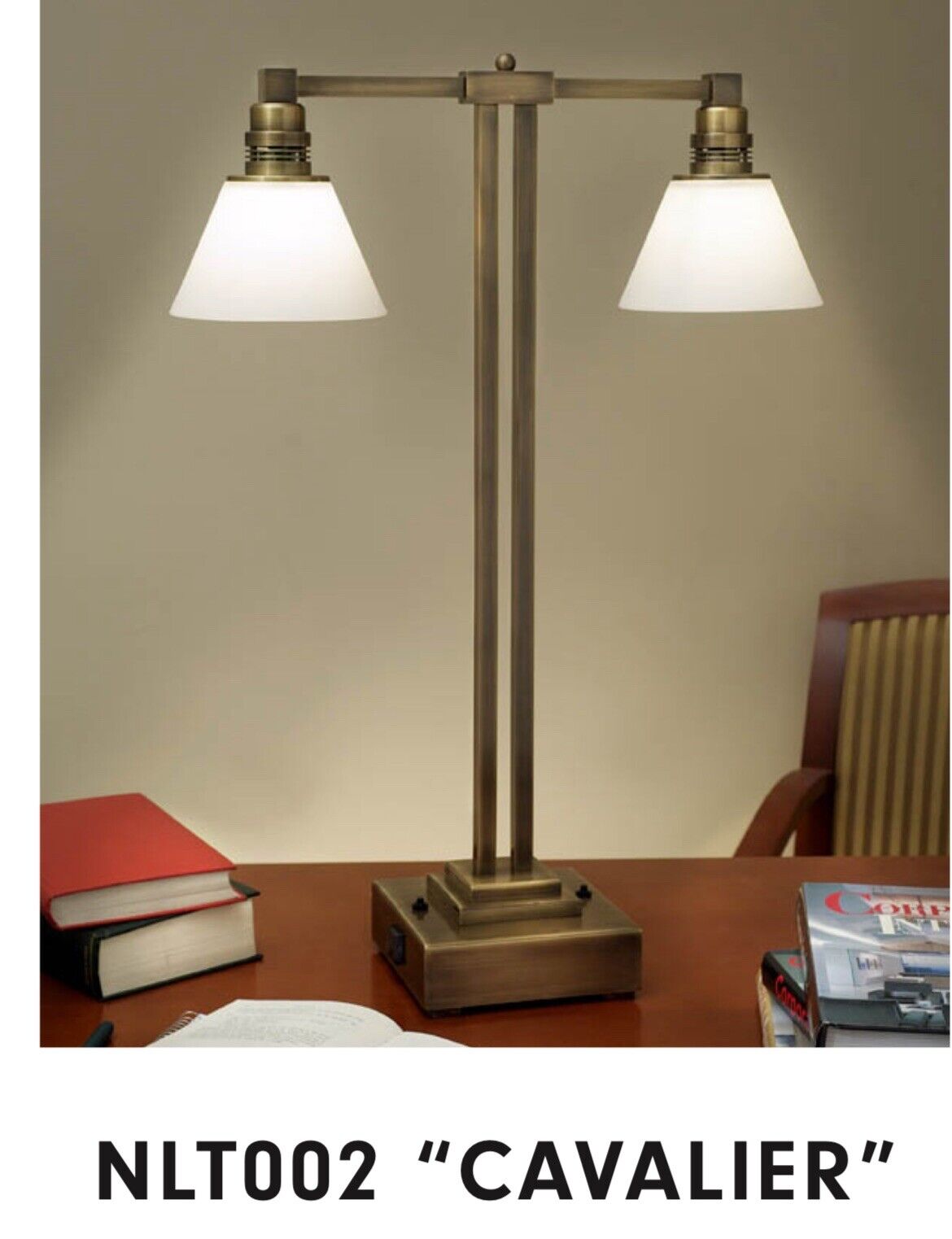 Vintage Markel  Art Deco Table Lamp / Library Lamp