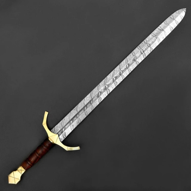 Hand Forged Damascus Steel Viking Sword Norse Nordic Celtic Medieval Replica