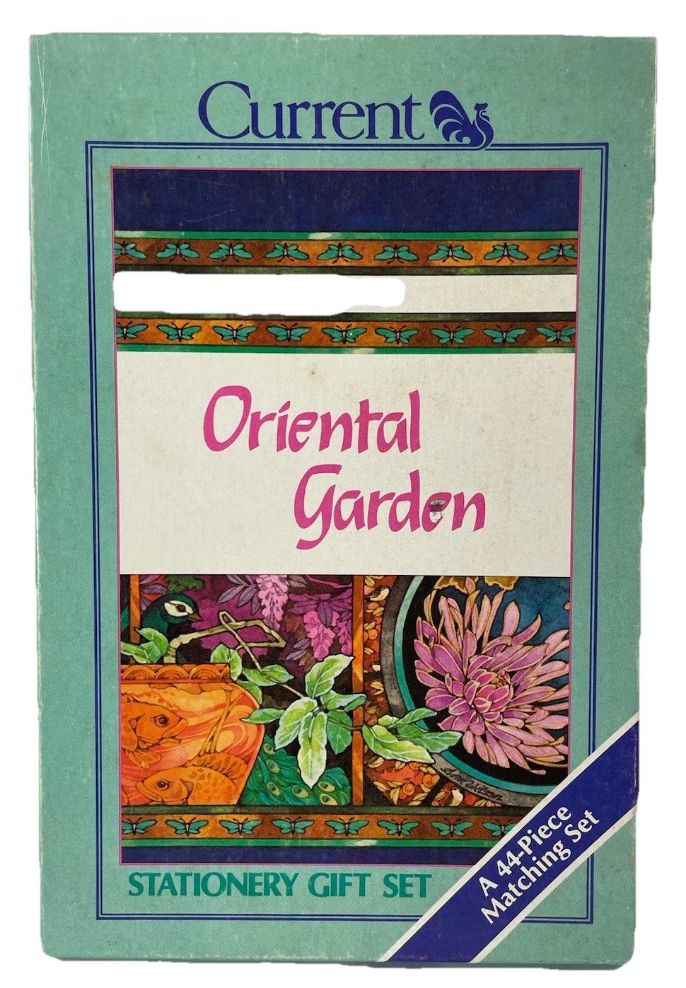 Vintage Current Stationery Set Oriental Garden 1982 Note Cards Envelopes Seals
