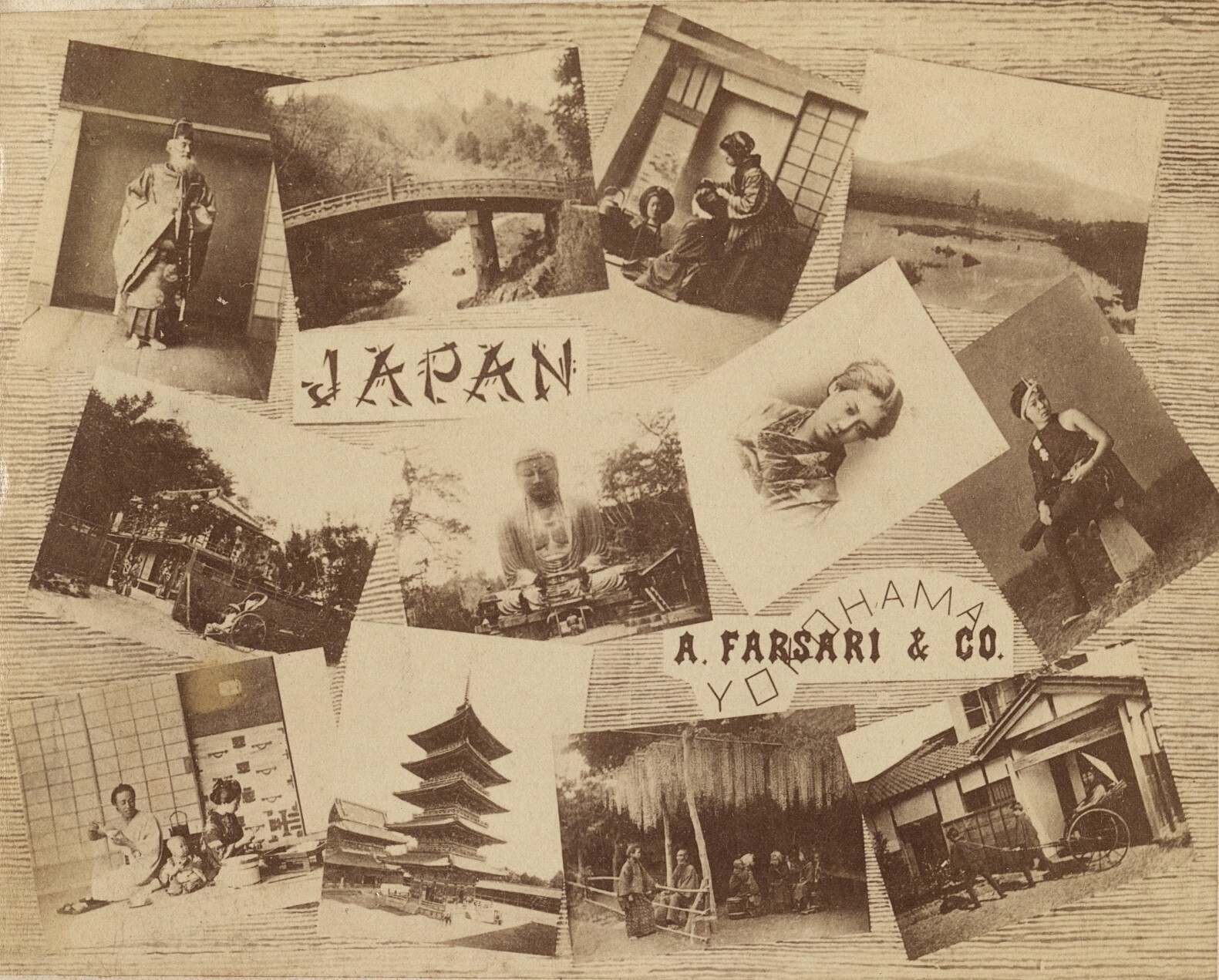 c. 1880\'s Adolfo Farsari & Co. Photo Studio Business Card Albumen Photograph