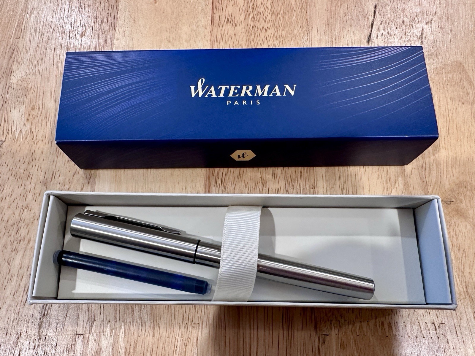 Waterman Chrome Graduate Fountain Pen Fine F Steel Nib France