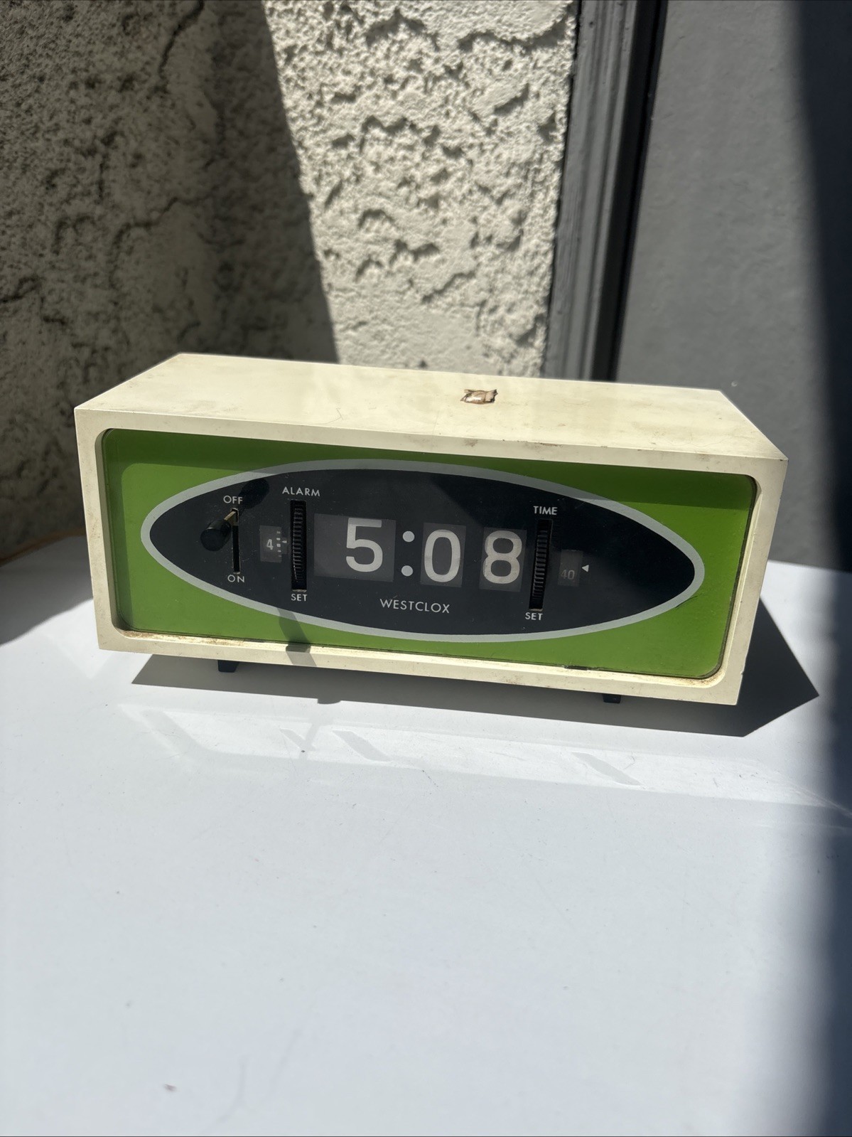 Vintage Westclox Digital Alarm S 38-A Grasshopper 1970s Model 22017 Tested Works