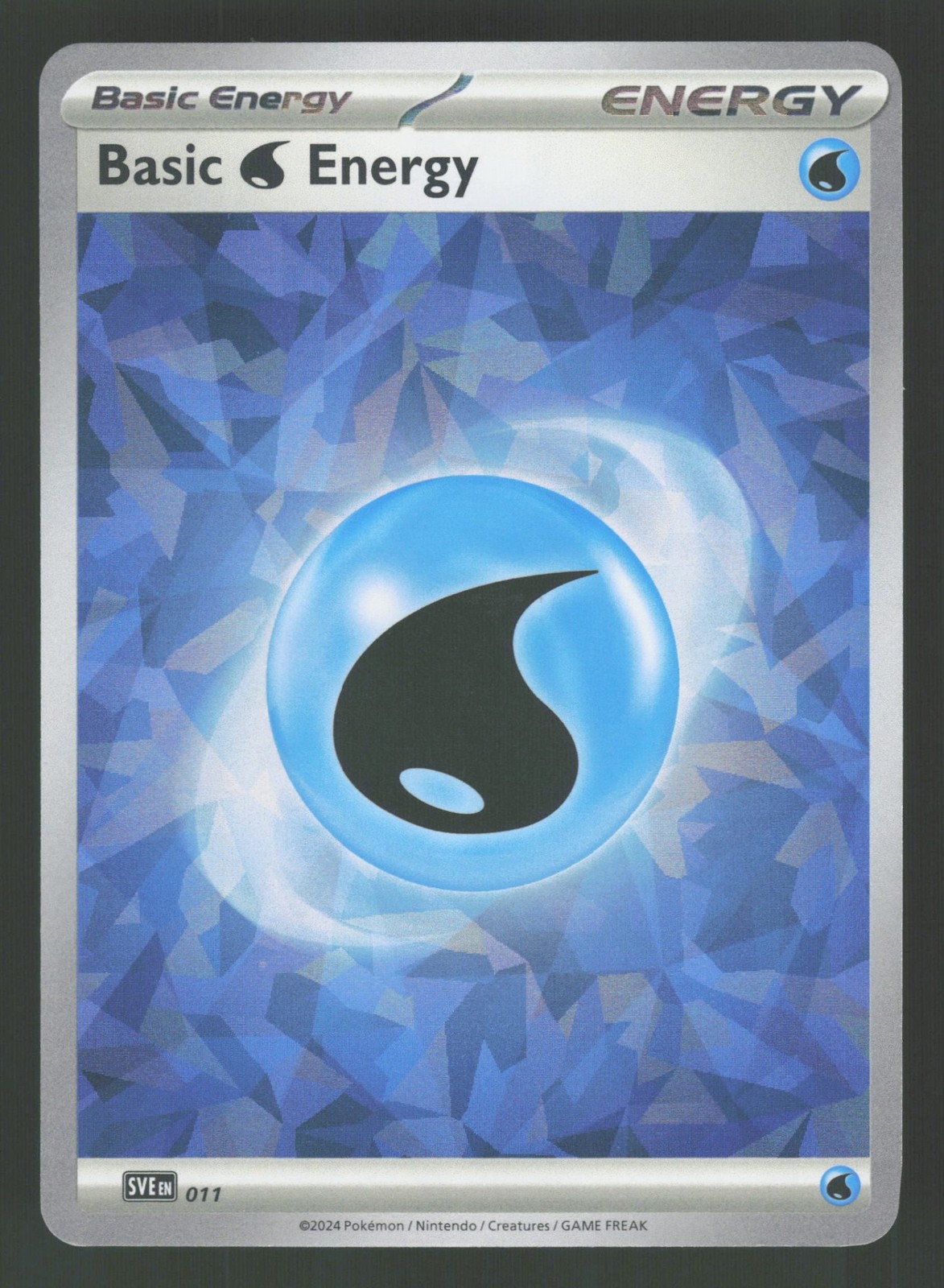 English NM Basic Water Energy 011 SVE Holofoil Pokemon SVE: Scarlet & Violet...
