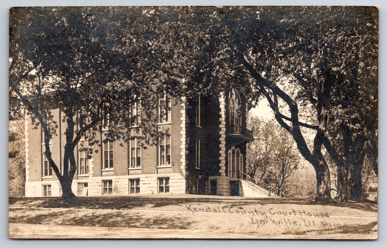 Kendall County Court House Yorkville Illinois IL CR Childs 1916 Real Photo RPPC