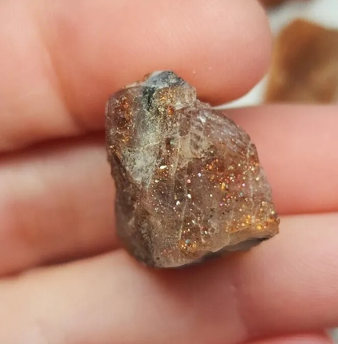 ✨️ x9 Rainbow Confetti Sunstone Lapidary Rough Gemstones - 252cts / 50g LOT 2