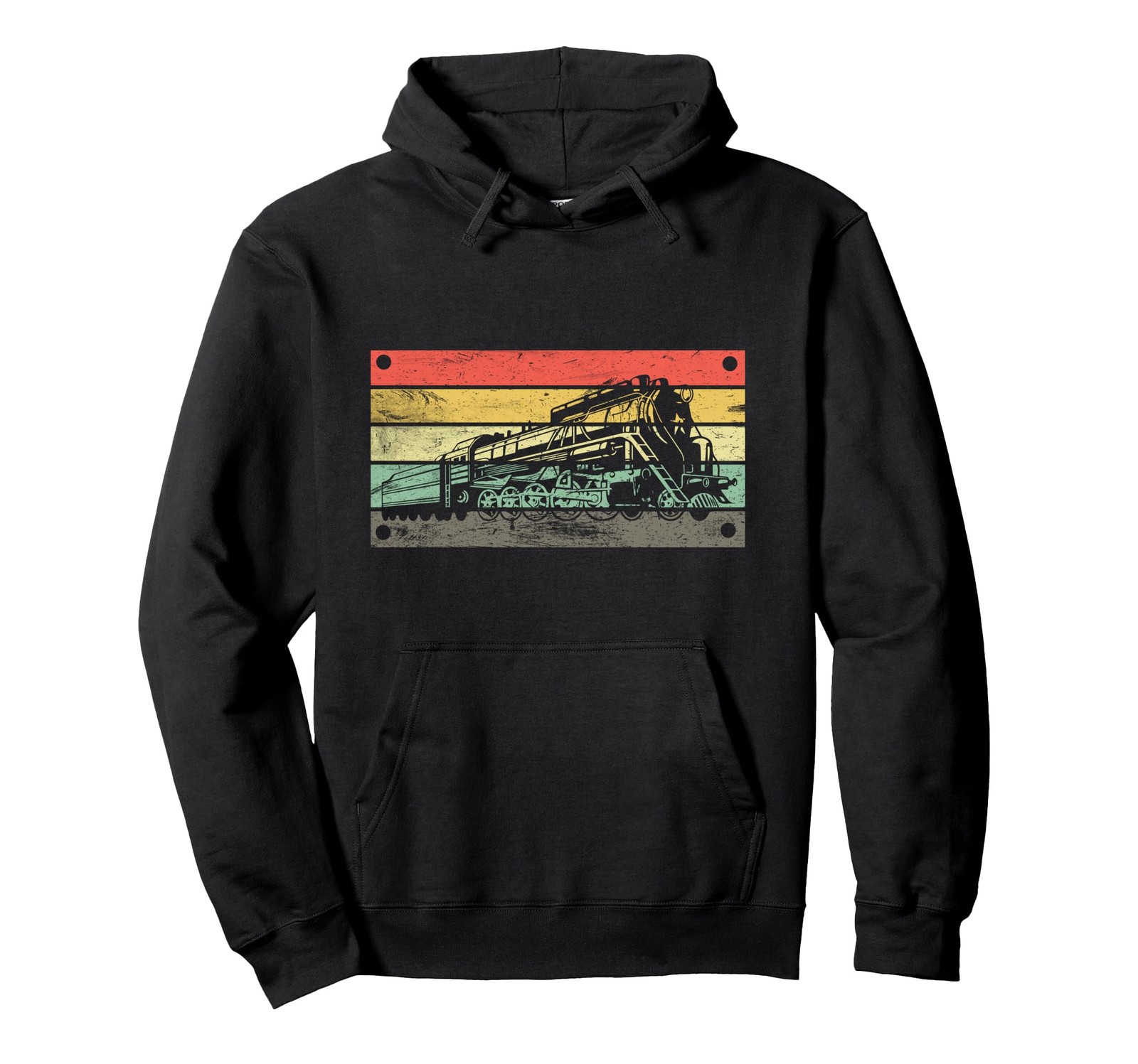 Vintage train railway retro T-shirt railway burgundy Neargift parka