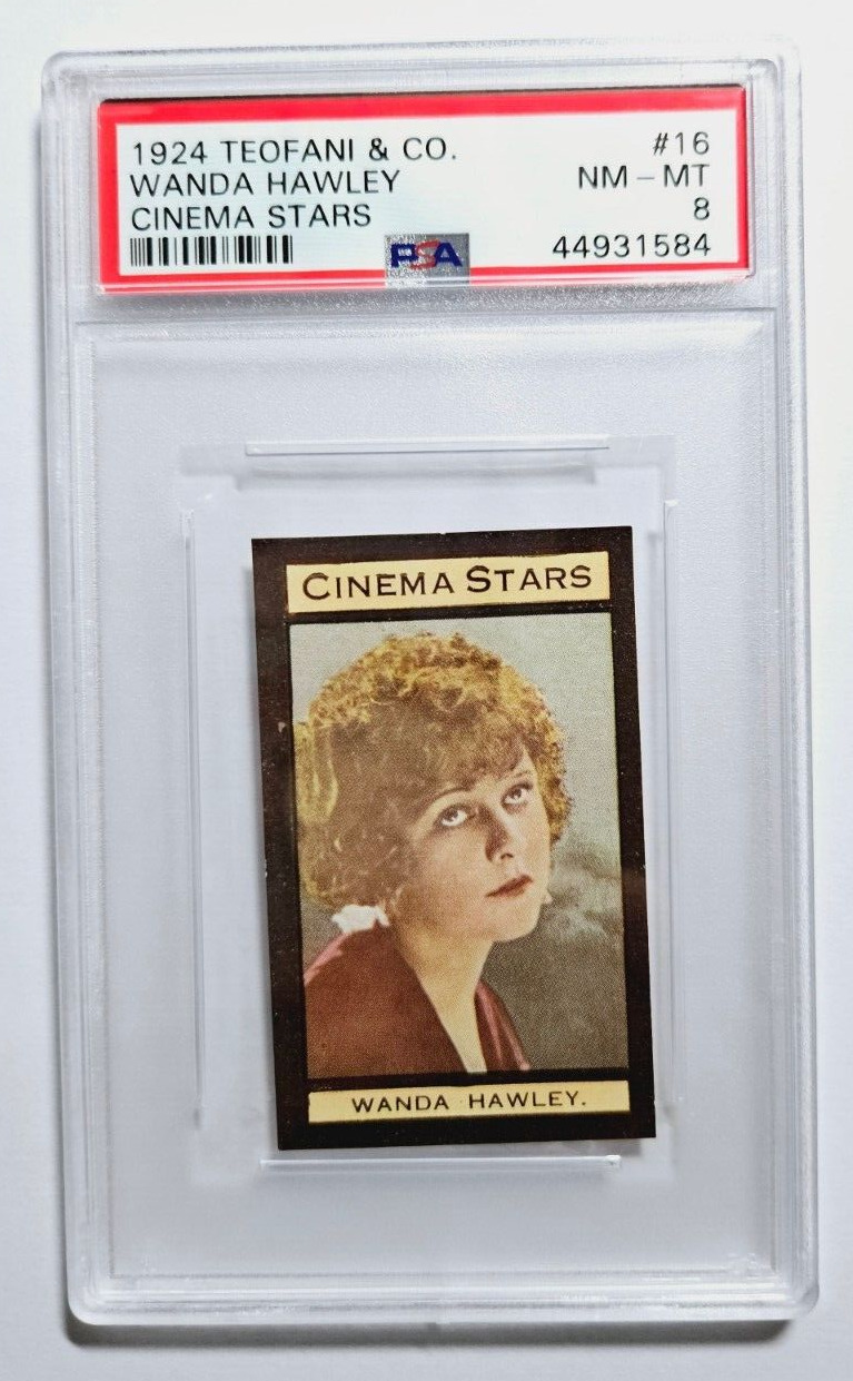 1924 TEOFANI CINEMA STARS #16 WANDA HAWLEY PSA 8 NM-MT HIGEST GRADED POP 1