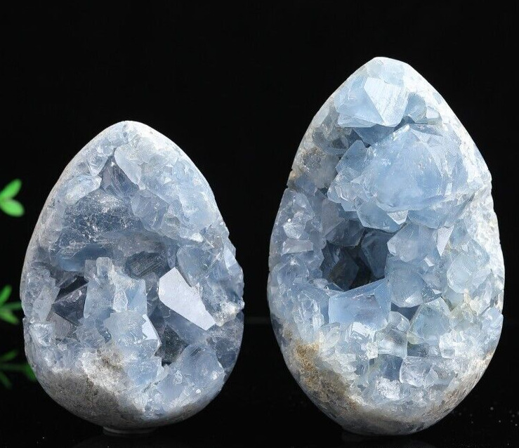 1pc Natural Beautiful Blue Celestite Crystal Geode Cave Mineral Specimen 300g+