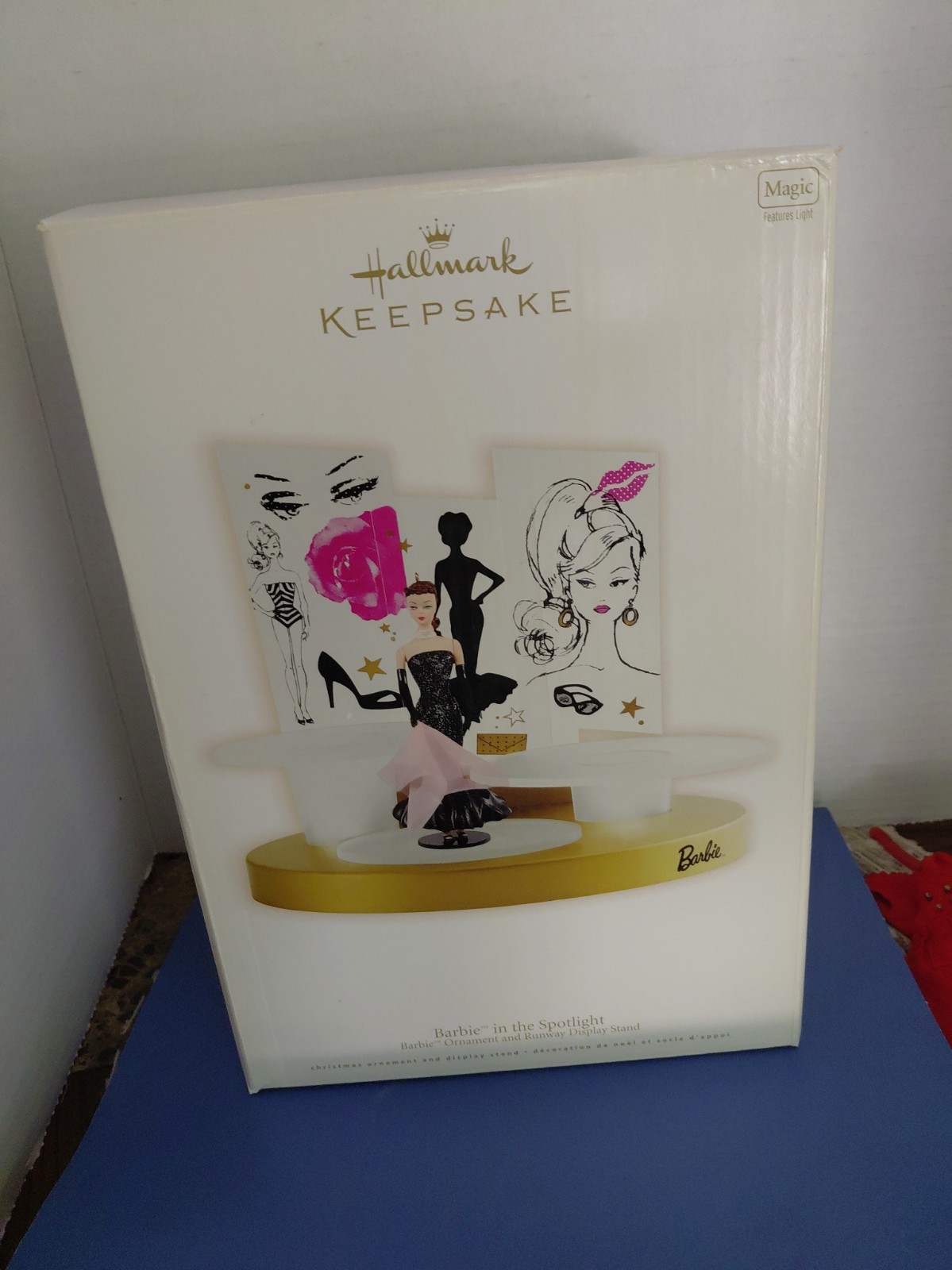 Hallmark Keepsake Ornament Barbie in the Spotlight Runway Display Stand 2009