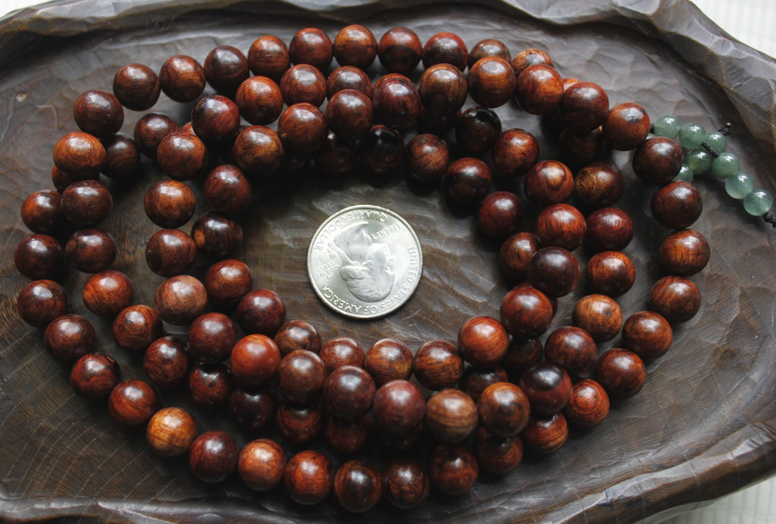 Natural Chinese Hainan Huanghuali Preyer Buddha Beads Bracelet / Necklace 108pcs