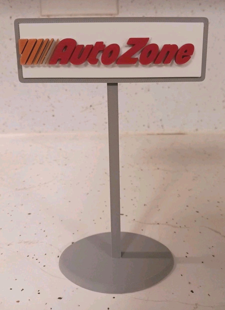 AutoZone Inspired Miniature  Diorama Sign Garage Display 6