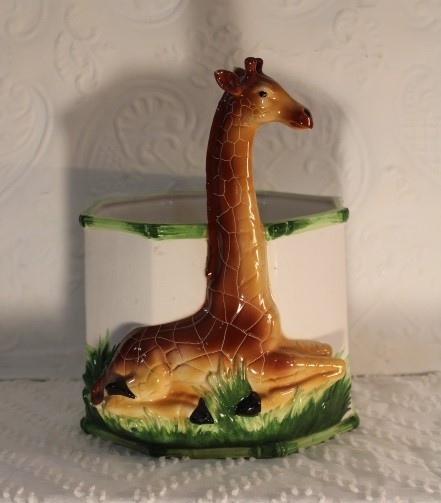 Vintage Grosselle Italy Ceramic Giraffe Planter Mid Century Modern Jungle MCM HT