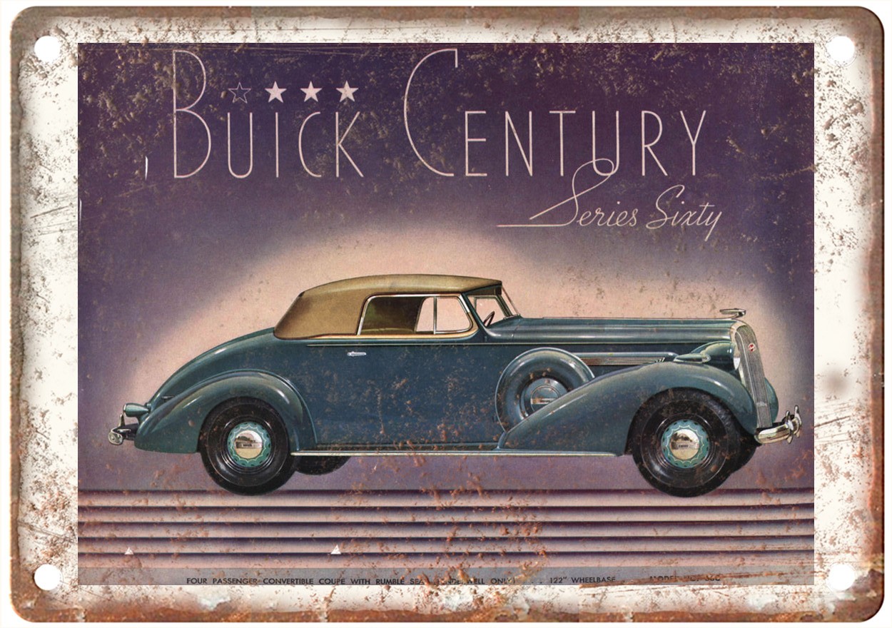1936 Buick Vintage Auto Ad Retro Look Reproduction Metal Sign AM6164 1936 Buick Vintage Auto Ad Retro Look Reproduction Metal Sign AM6164
