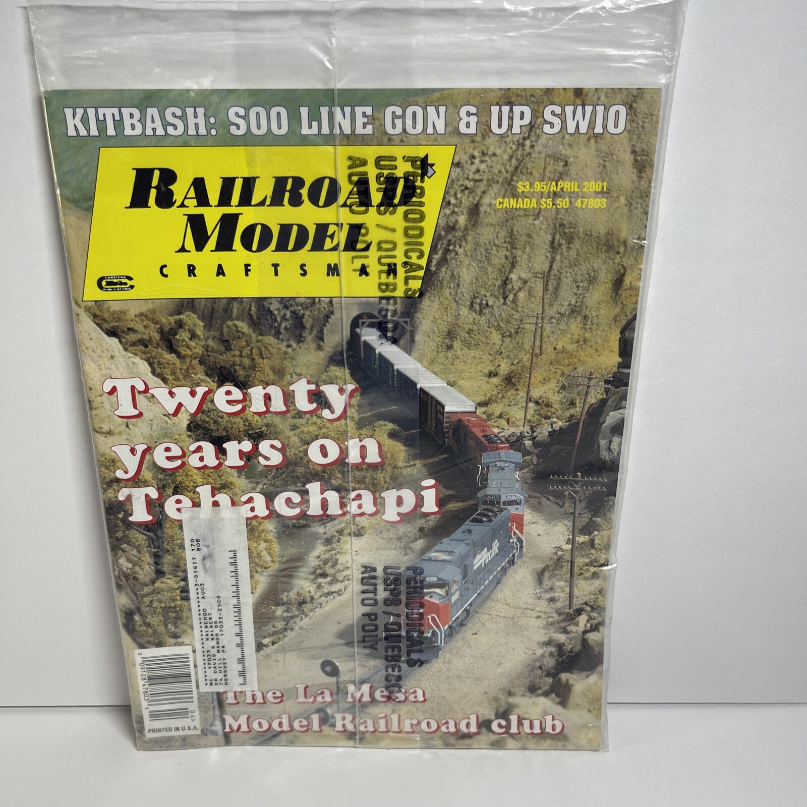 Railroad Model Craftsman April 2001 Vol 69 No. 11, NEW - still in bag.