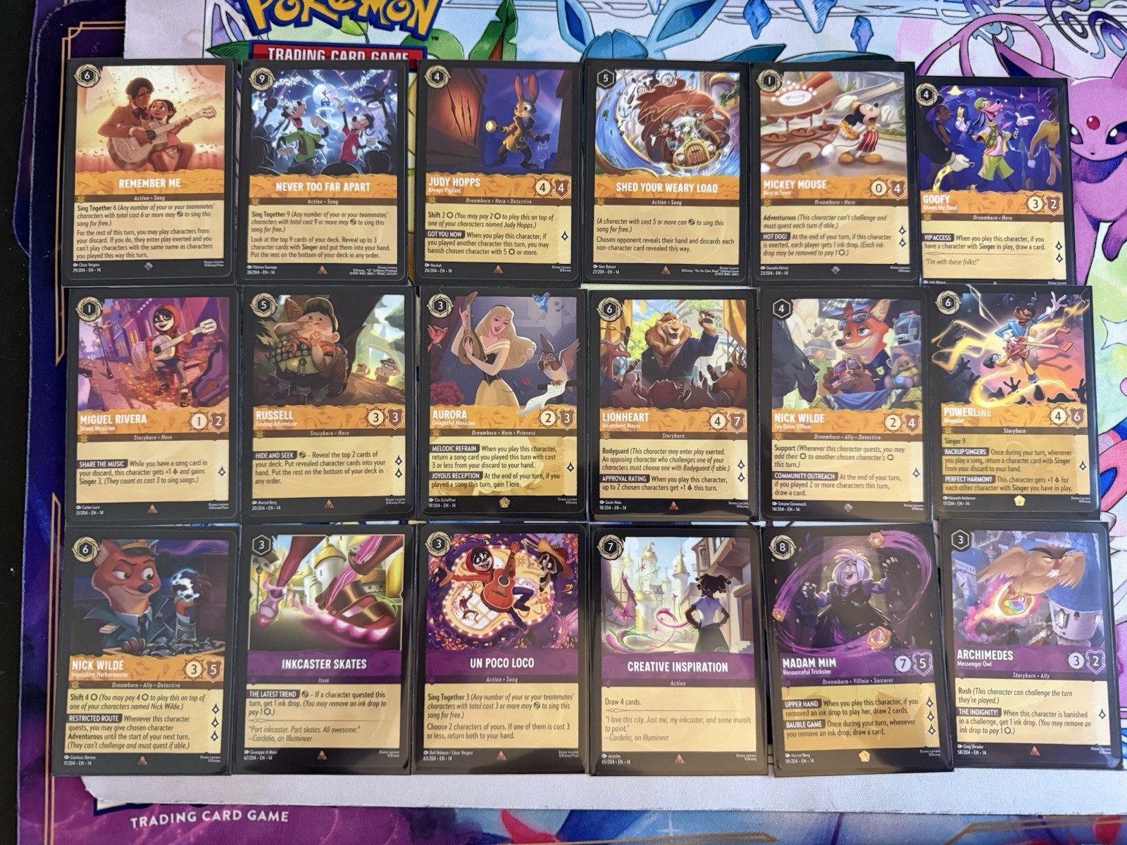 DISNEY LORCANA HYPERIA CITY COMPLETE SET 1-204 NON FOIL + PUZZLE