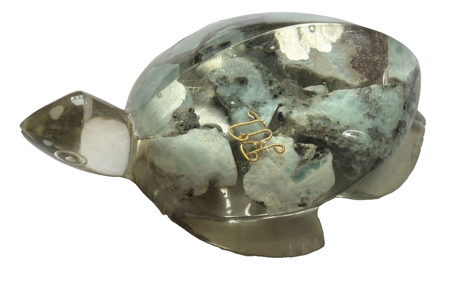 Vintage Lucite Resin Acrylic Sea Turtle Tortuga Dominican Republic Souvenir