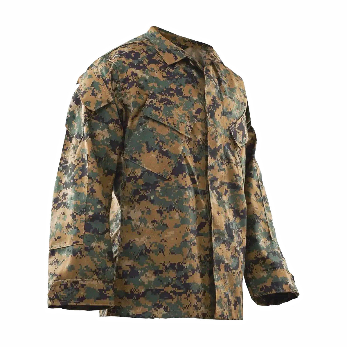 TRU-SPEC Men\'s 4-Pocket BDU Jacket Shirt Woodland Digital Camo XS Long NWT