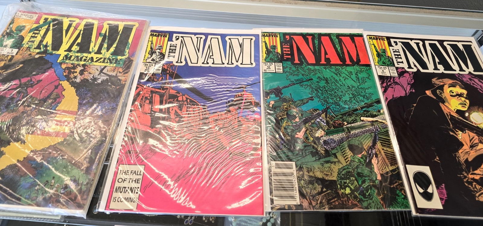 Vintage 1987 MARVEL The 'NAM Vietnam Comic Book Lot of 3 plus the MAGAZINE NICE