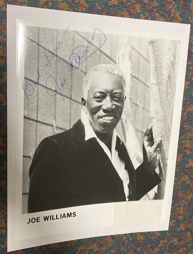 JOE WILLIAMS MUSICIAN SINGER SIGNED AUTOGRAPHED REAL PHOTO BLANK PROMO RARE 8x10 JOE WILLIAMS MUSICIAN SINGER SIGNED AUTOGRAPHED REAL PHOTO BLANK PROMO RARE 8x10