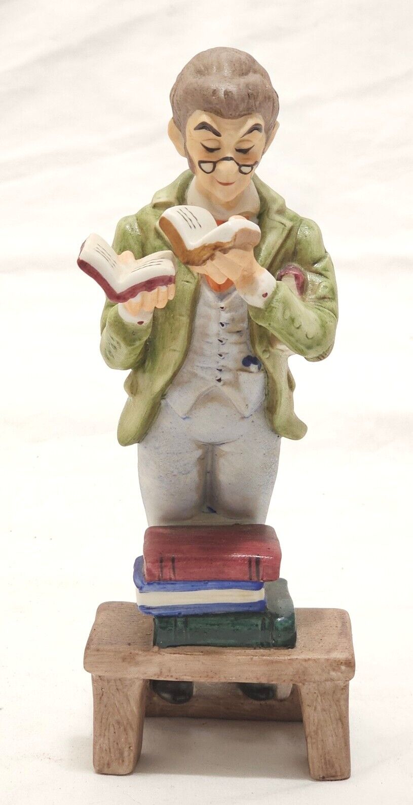 Lefton China Vintage Hand Painted Figurine ~ The Librarian ~ 8.25