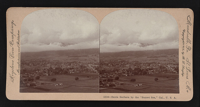 Santa Barbara by the Sunset Sea, California, USA Historic Old Photo