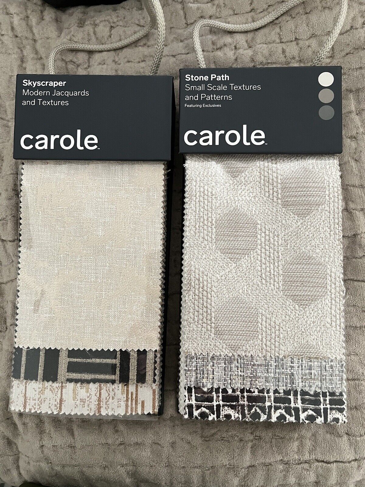 Lot 2 CAROLE FABRIC SAMPLE BOOKS- Crafts Scraps Sewing Fabric Samples