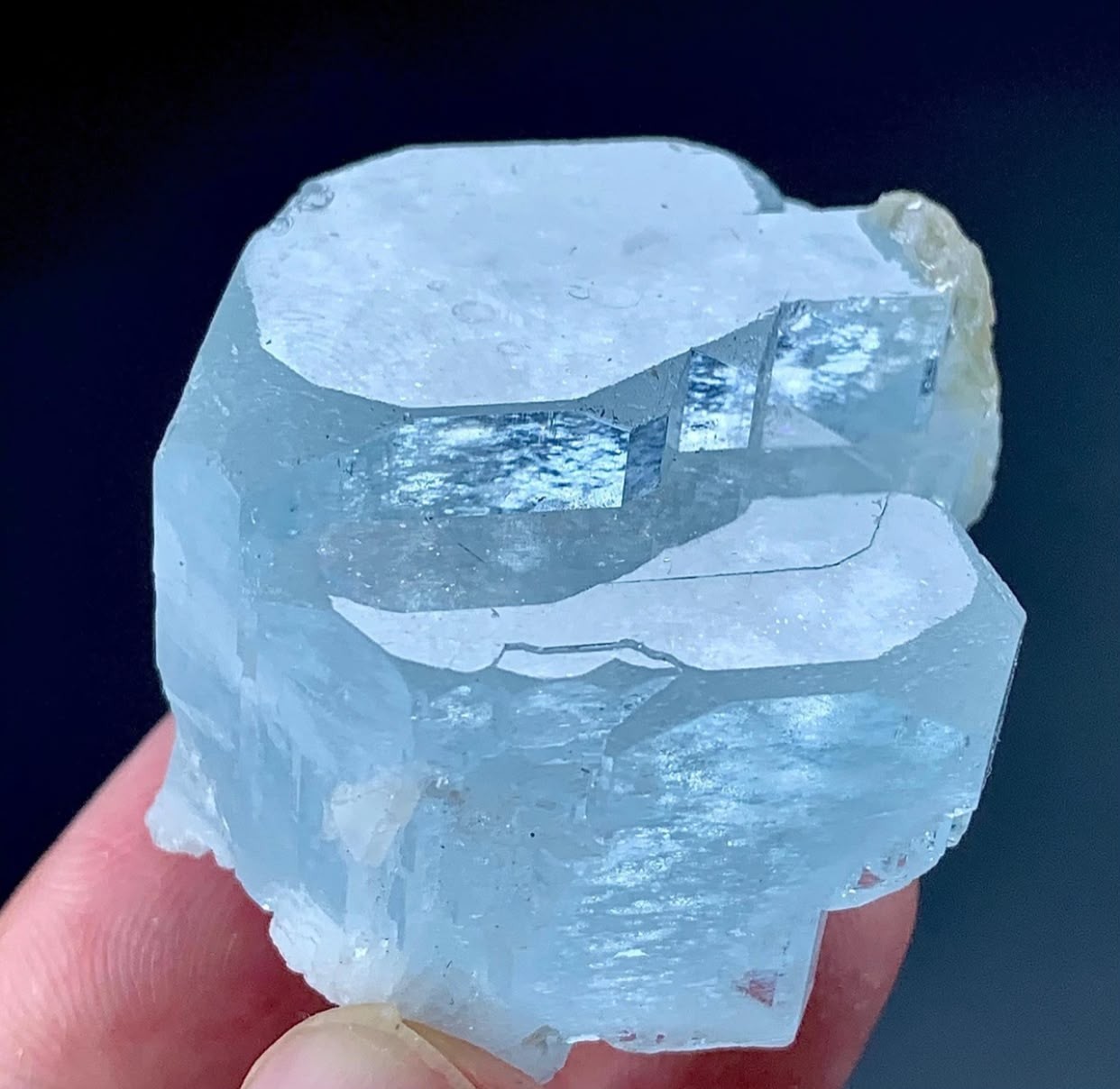 209 CT Terminated Natural Top Quality Aquamarine Crystals Bunch From Nagar Velly