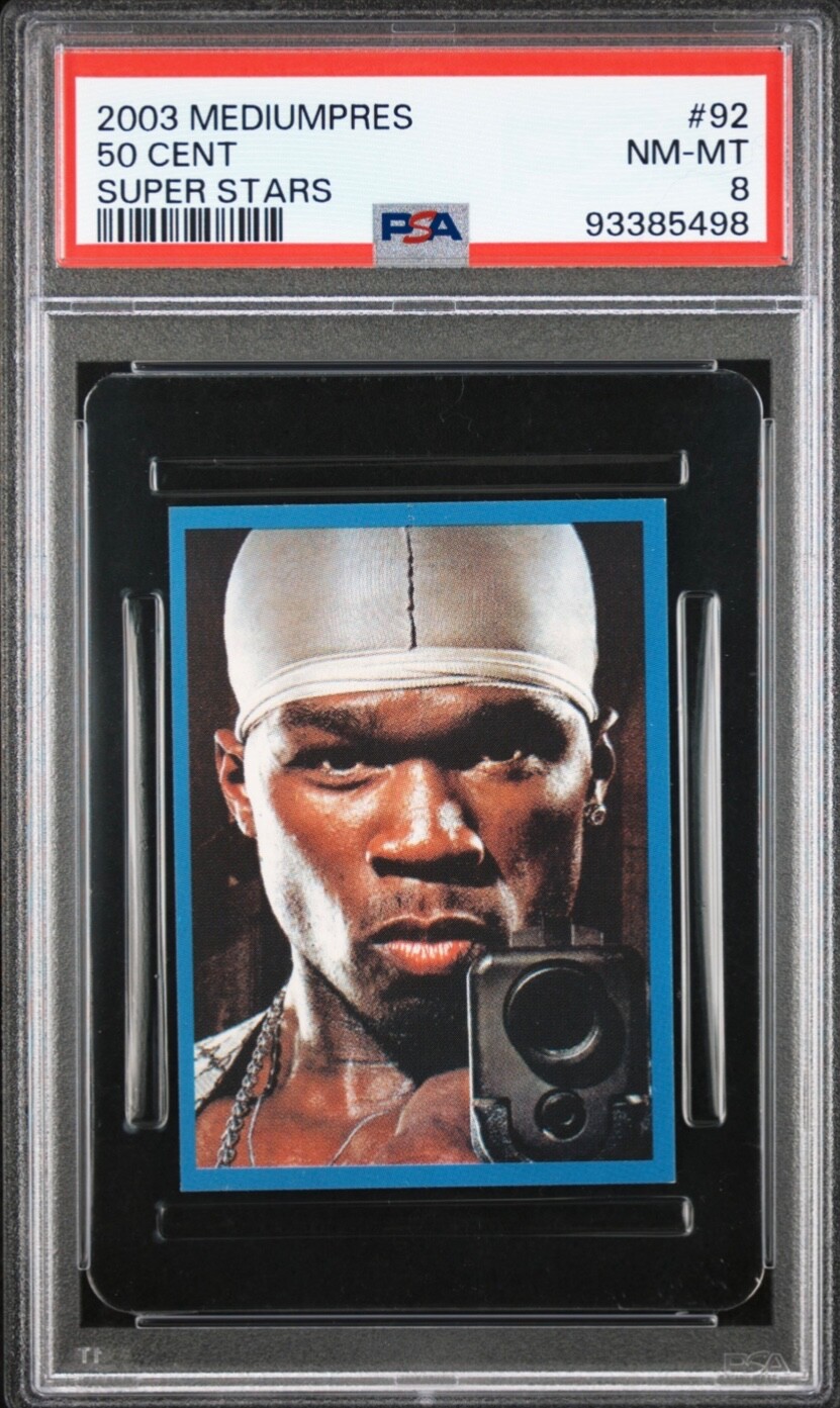 2003 Mediumpres Super Stars #92 50 CENT PSA 8 Rookie RC Pop 2 highest