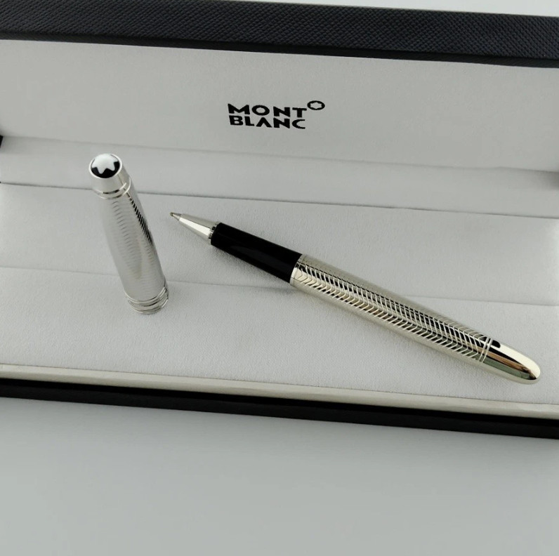 Montblanc Meisterstück Classique 163 Rollerball Pen Black Silver NIB Luxury