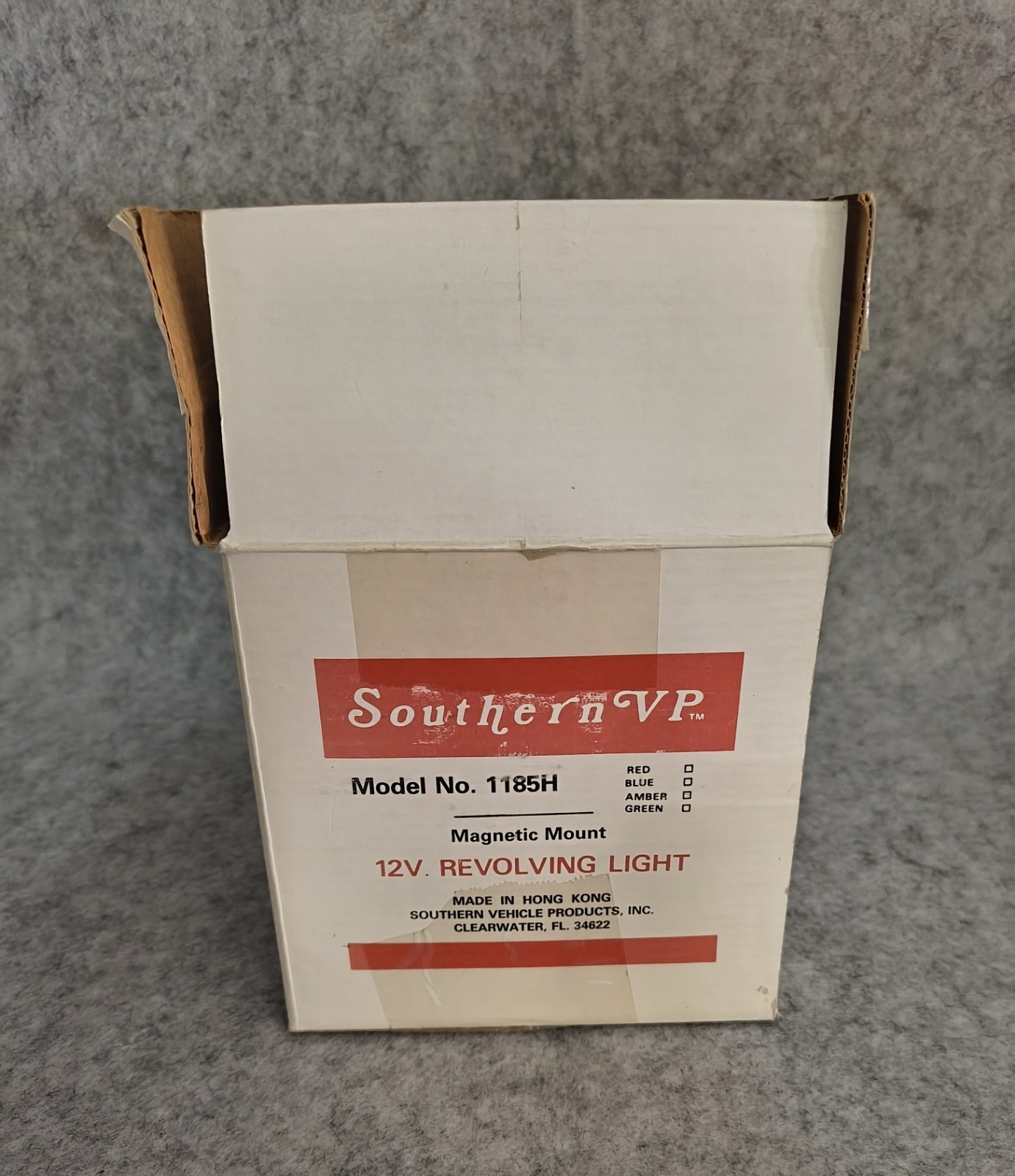 NOS Southern VP 12V AMBER Light Magnet Mount Model 1185H Vintage Hotshot II