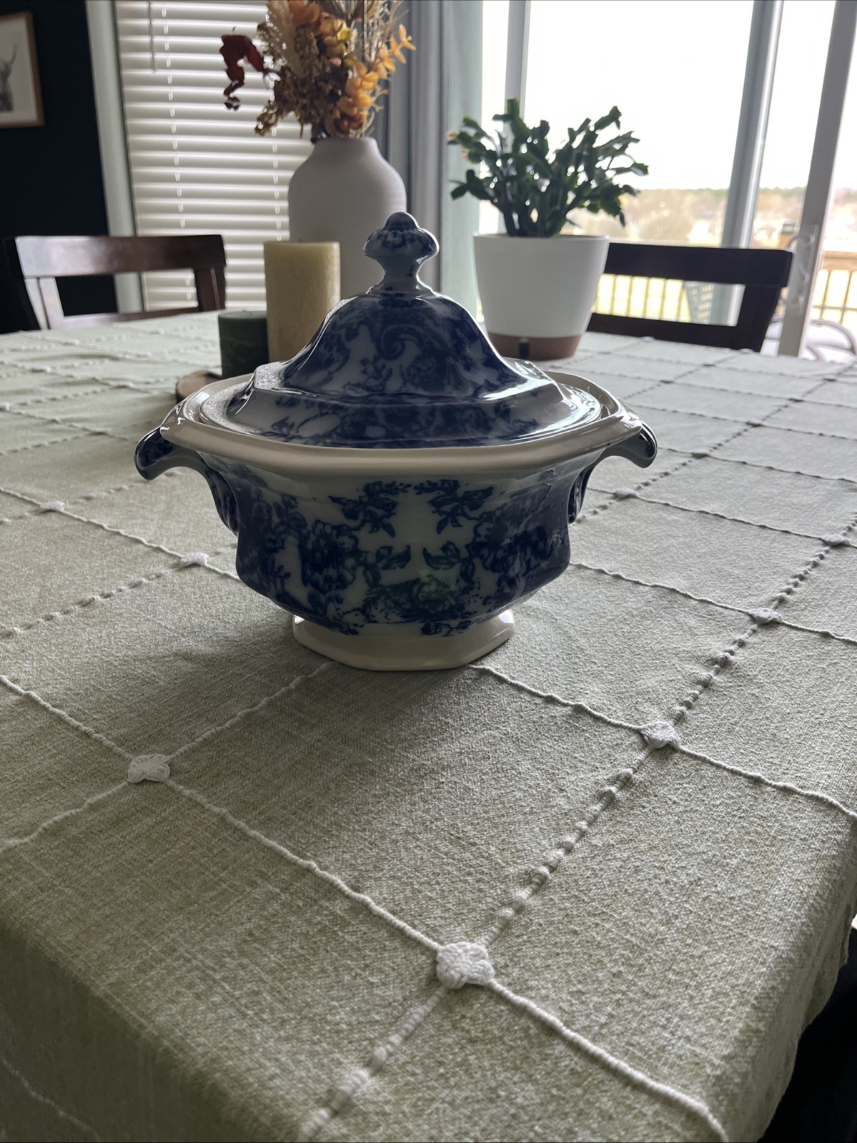 Victoria Ware Ironstone Flow Blue Lidded Tureen