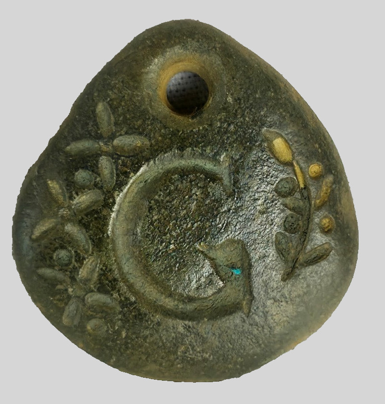 50 AD Ancient Carved Engraved Gemstone Pendant Medallion Amulet initial letter G