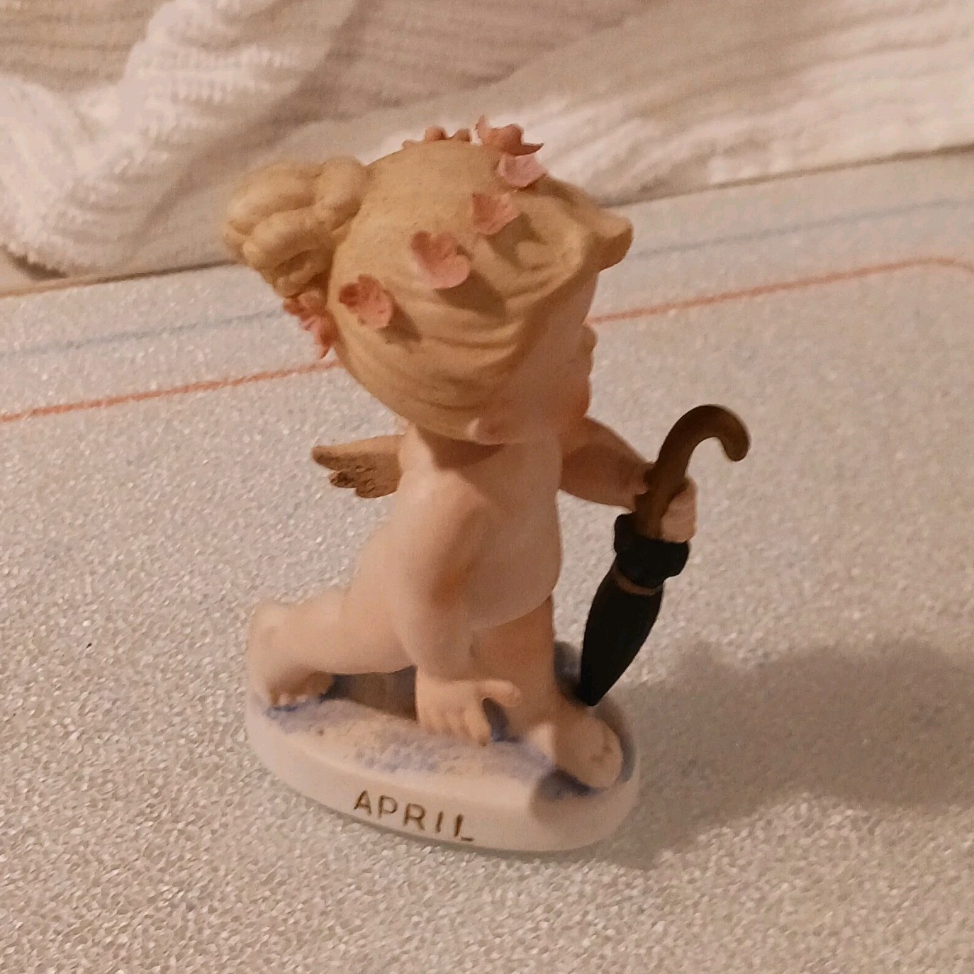 Lefton China April Angel Ceramic Figurine KW130 Made in Japan 1950s Lefton China April Angel Ceramic Figurine KW130 Made in Japan 1950s